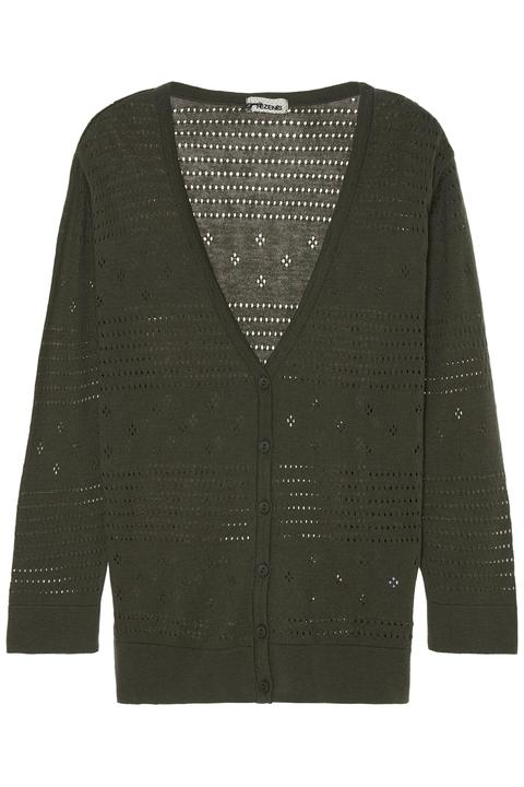 Cardigan Corto Traforato Bottoni