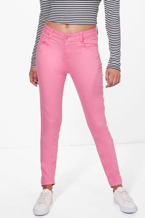 Jeans Skinny De Talle Medio Laura