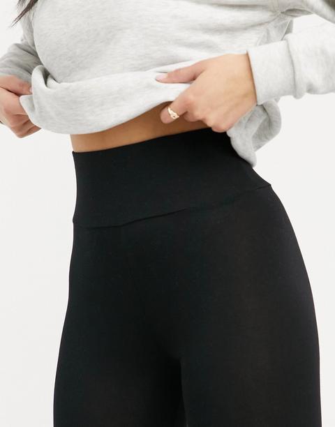 Leggings Negros Con Cinturilla Ancha De Asos Design