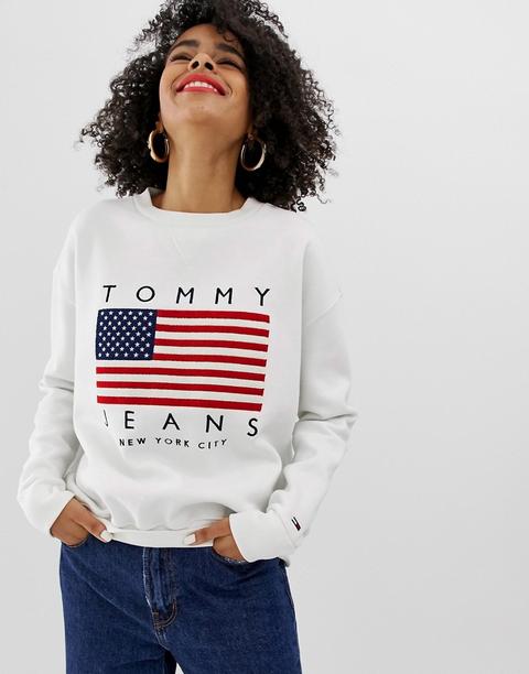 Jersey Con Logo De La Bandera De Usa De Tommy Jeans