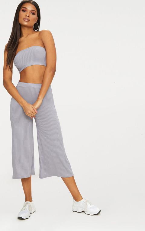 Grey Rib Culottes