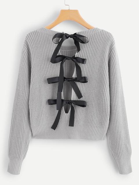 Maglia Con Fiocco Sulla Schiena