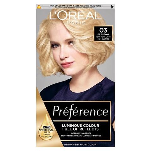 Preference Blondissimes 03 Lightest Ash Blonde Hair Dye From