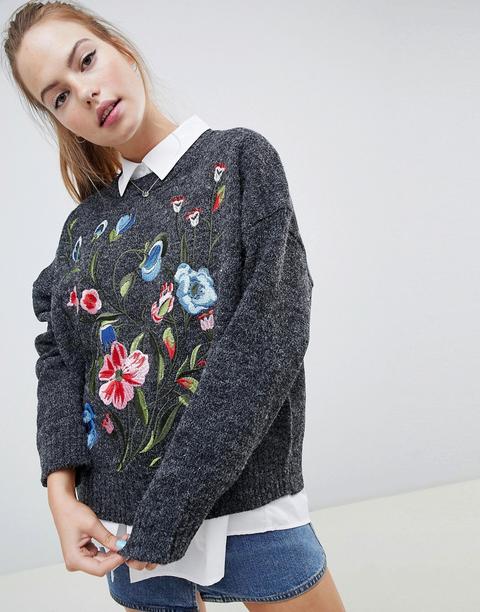 Jersey Con Bordado Floral De Wild Flower