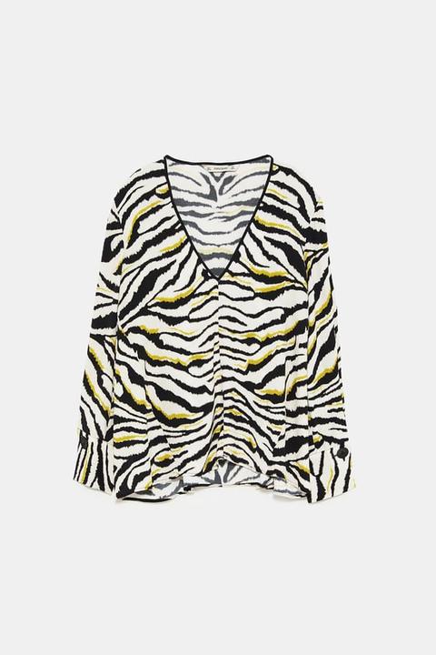 Blusa Oversize Estampado Cebra