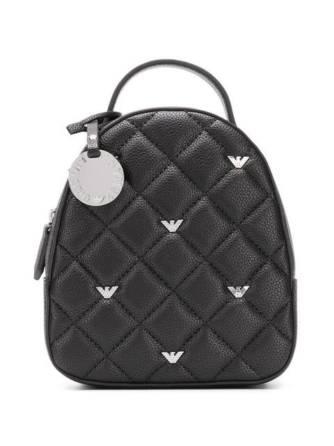 Emporio Armani Kids - Pebbled Quilted Backpack from Farfetch on 21 Buttons