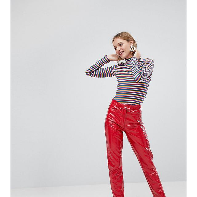 Monki - Pantaloni In Vinile - Rosso from ASOS on 21 Buttons