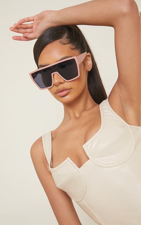 Clay Matte Oversized Square Frame Sunglasses