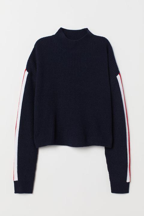 Pullover Mit Turtleneck - Blue - Damen