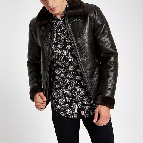 river island mens aviator jacket