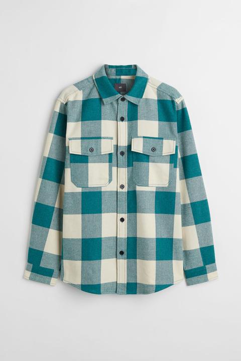 Sobrecamisa De Sarga - Turquesa