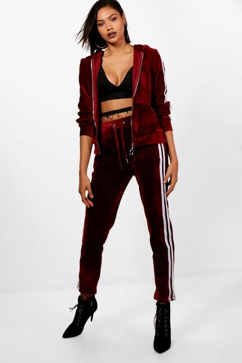 boohoo velvet tracksuit