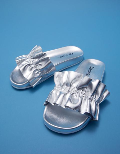 Shiny Slides With Metallic Frills