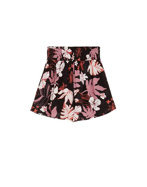 Shorts Con Print De Flores