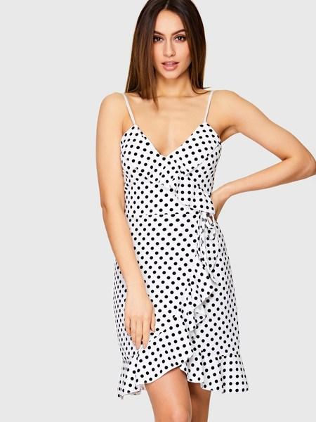 Polka Dot Wrap Dress