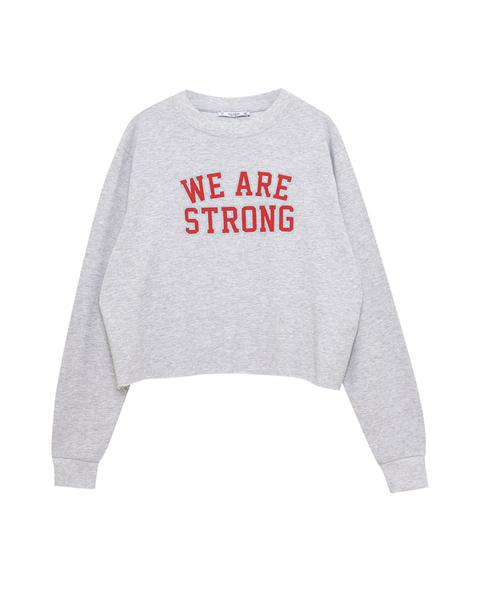 Sudadera Cropped Texto