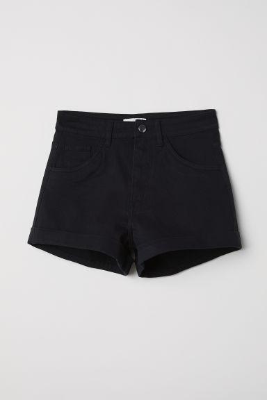 H & M - Shorts High Waist - Nero