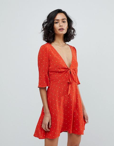 Free People - All Yours - Vestitino A Pois - Rosso