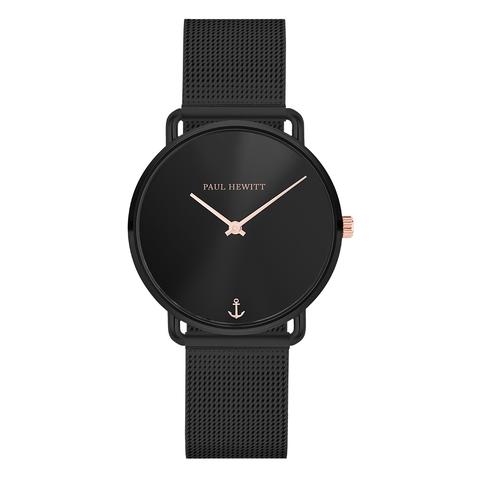 Orologio Miss Ocean Line Black Sunray Mesh Ip Nero