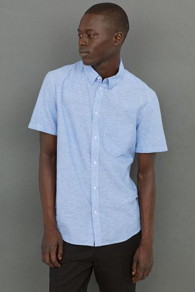 Camicia Misto Lino Slim Fit