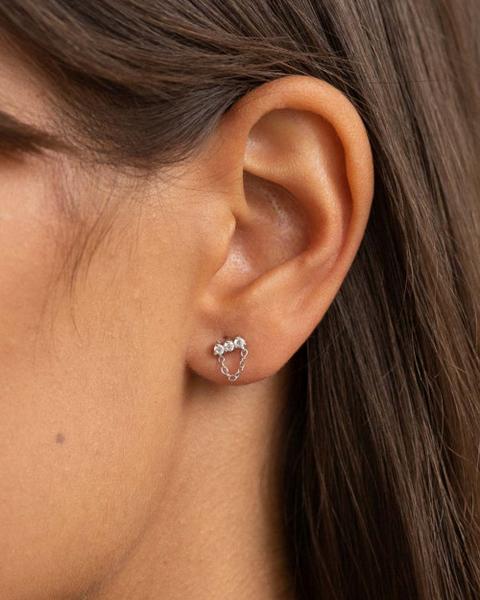Pendientes Brillo Chaine White