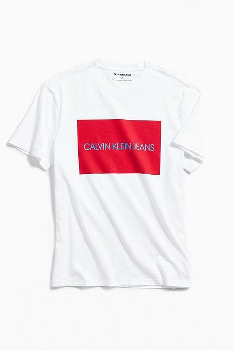 calvin klein box logo t shirt