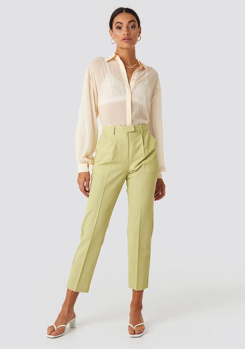 Straight Fit Suit Pants Grün