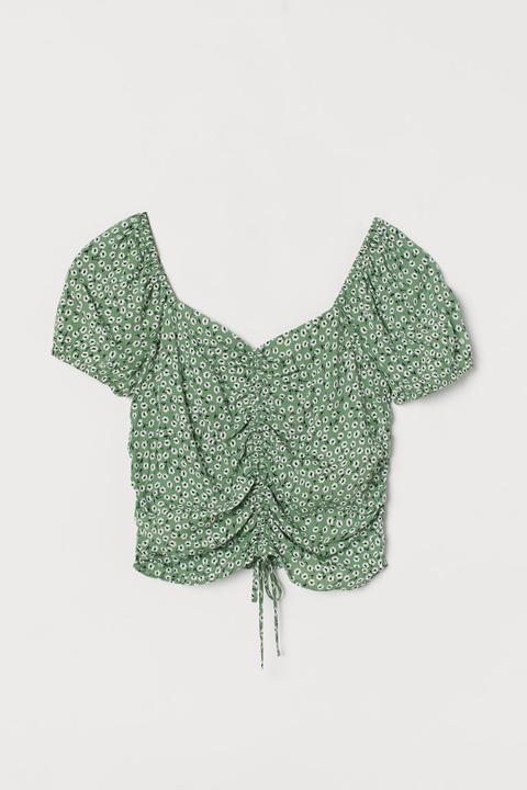 Blusa Con Cordón - Verde