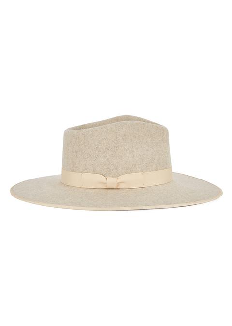 Lack Of Color Carlo Rancher Stone Wool Felt Fedora