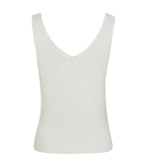 Cream Fluffy Knit Lounge Vest New Look