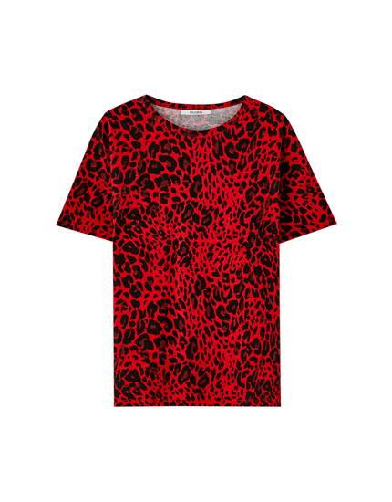 Camiseta Con Estampado De Leopardo