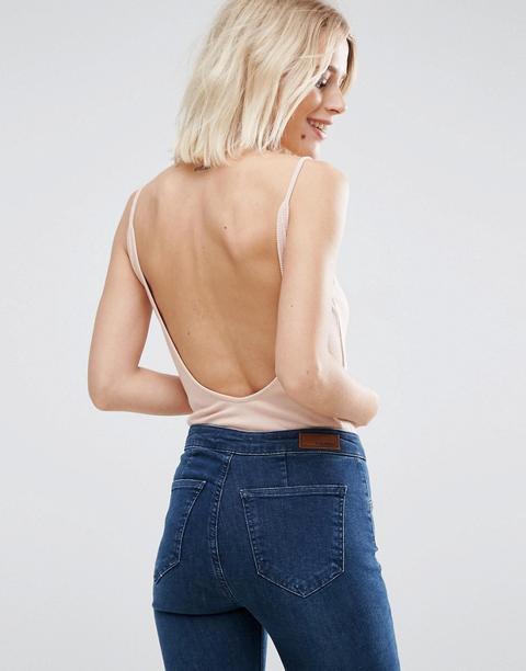 Body De Tirantes Con Espalda Redondeada De Asos