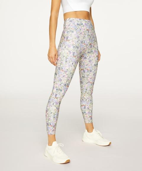 Leggings Estampado Flores Malva