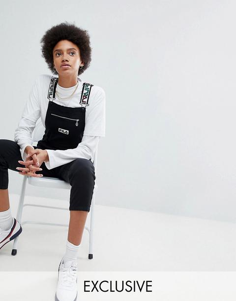 Fila Dungaree With Chest Pocket And Logo Straps