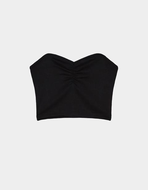 Top Bandeau Con Fruncido