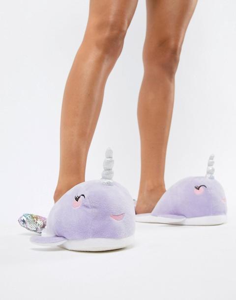 Pantuflas Con Lentejuelas Narwhale Nancy De Asos