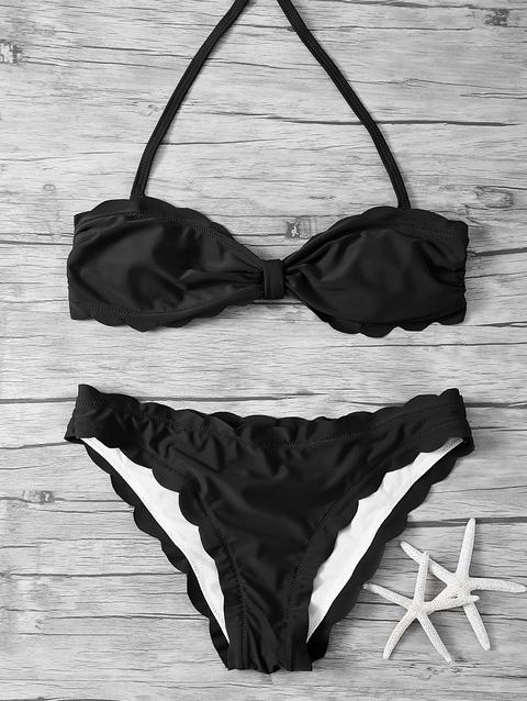 Scalloped Bandeau Bikini