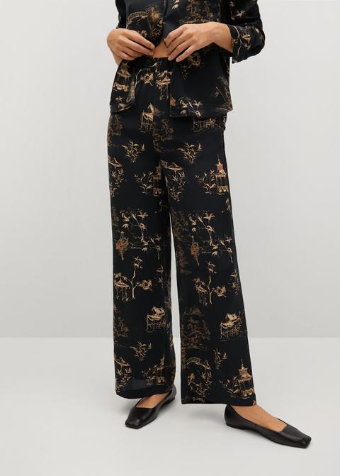 Pantalón Estampado Oriental