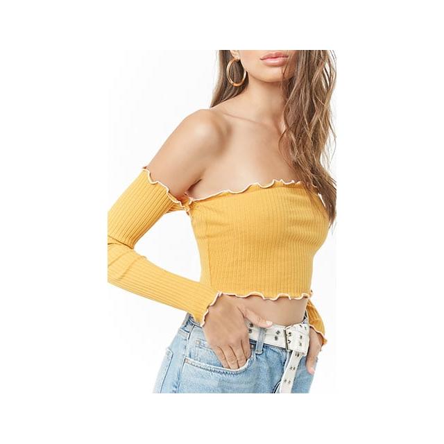 forever 21 yellow tube top