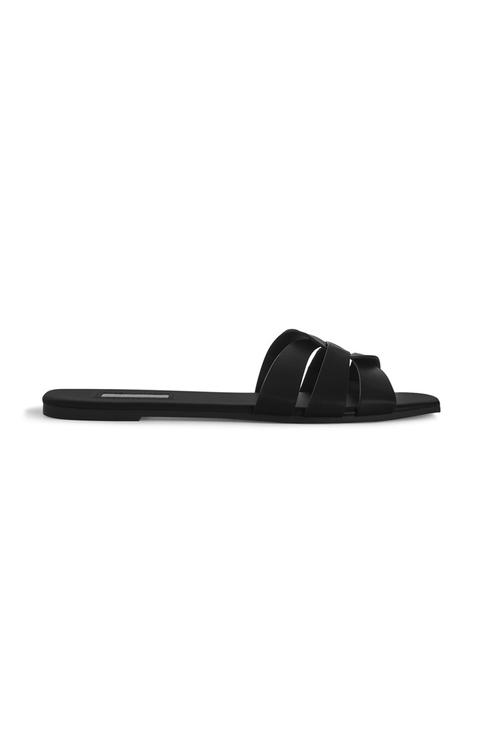 Black Weave Mule