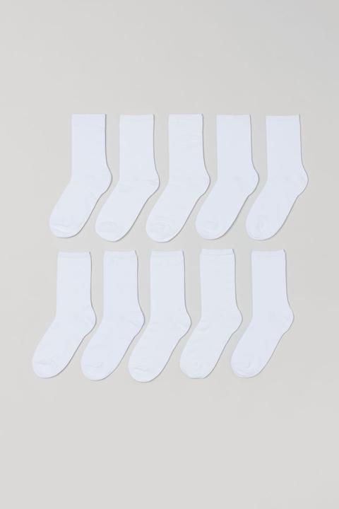 Chaussettes, 10 Paires - Blanc