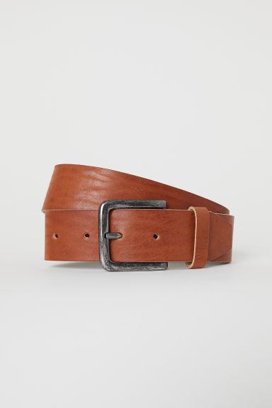 H & M - Cinturón De Piel - Naranja