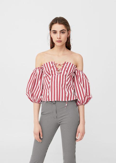 Top Off-shoulder Rayas