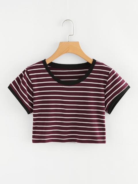 Tee Crop Tee A Righe