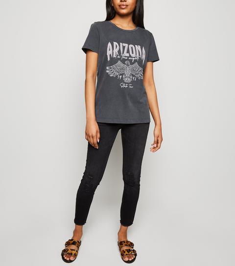 Petite Dark Grey Acid Wash Arizona 
