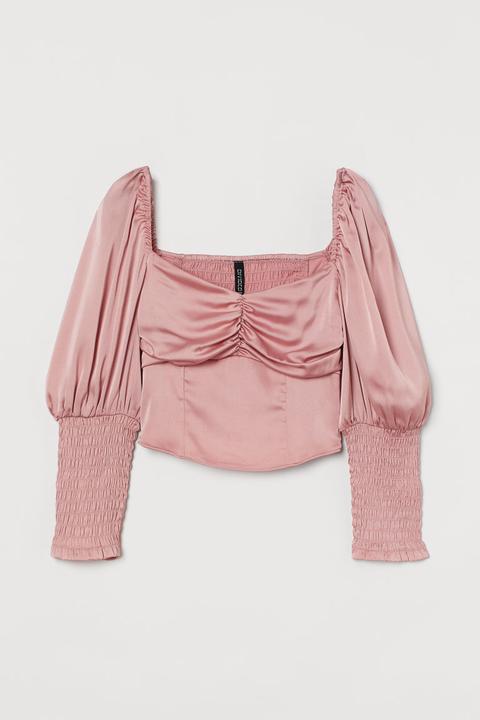 Blusa Con Manga Puffy - Rosa