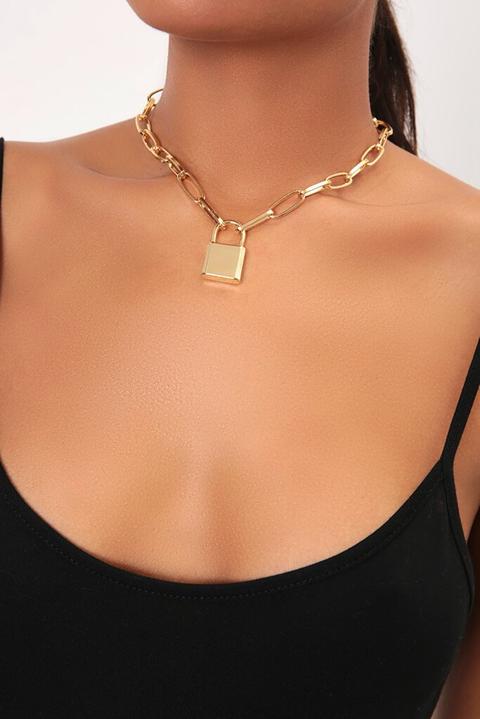 Chain Necklace With Padlock