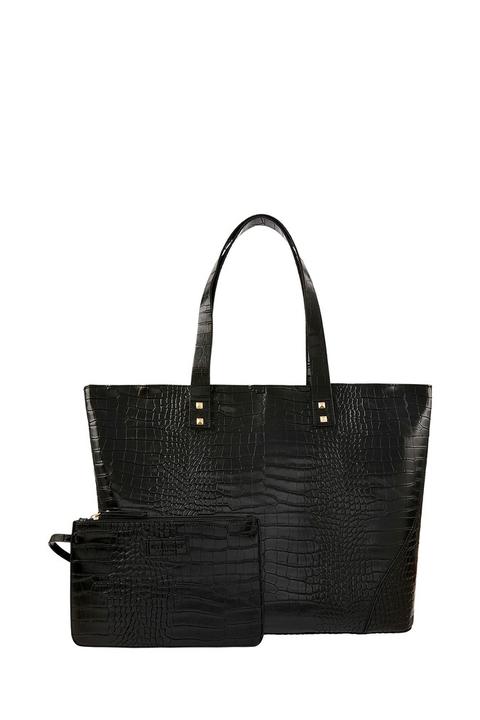 accessorize black tote bag