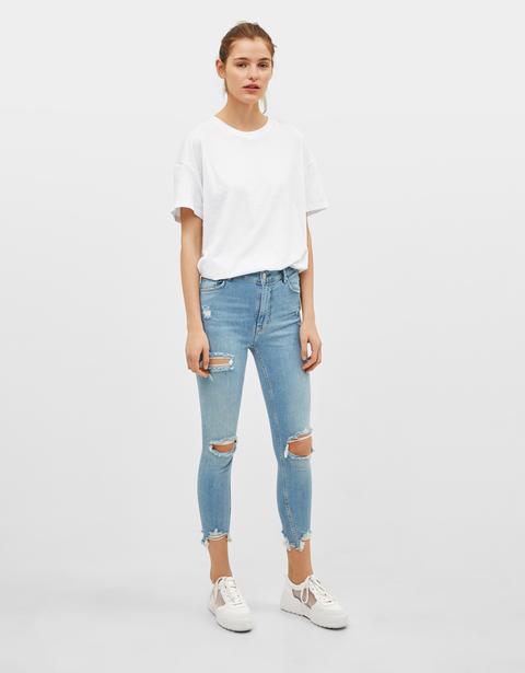 Jeans Skinny High Waist from Bershka on 21 Buttons