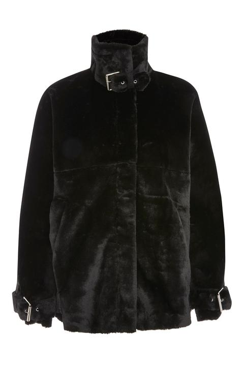 Faux Fur Biker Jacket